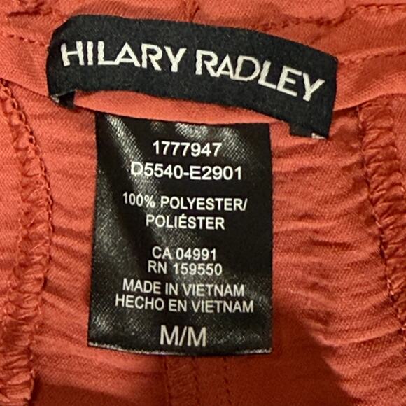 Hilary Radley Coral Pink Wide Leg Pants Women’s M Elastic Waist 29” Inseam - Picture 4 of 7